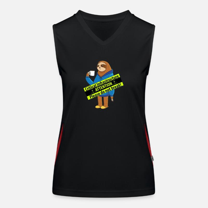 Coffee cups as critical infrastructure Women's Functional Contrast Tank Top