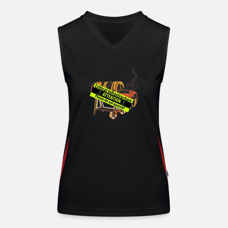 The smoker is a critical infrastructure Women's Functional Contrast Tank Top
