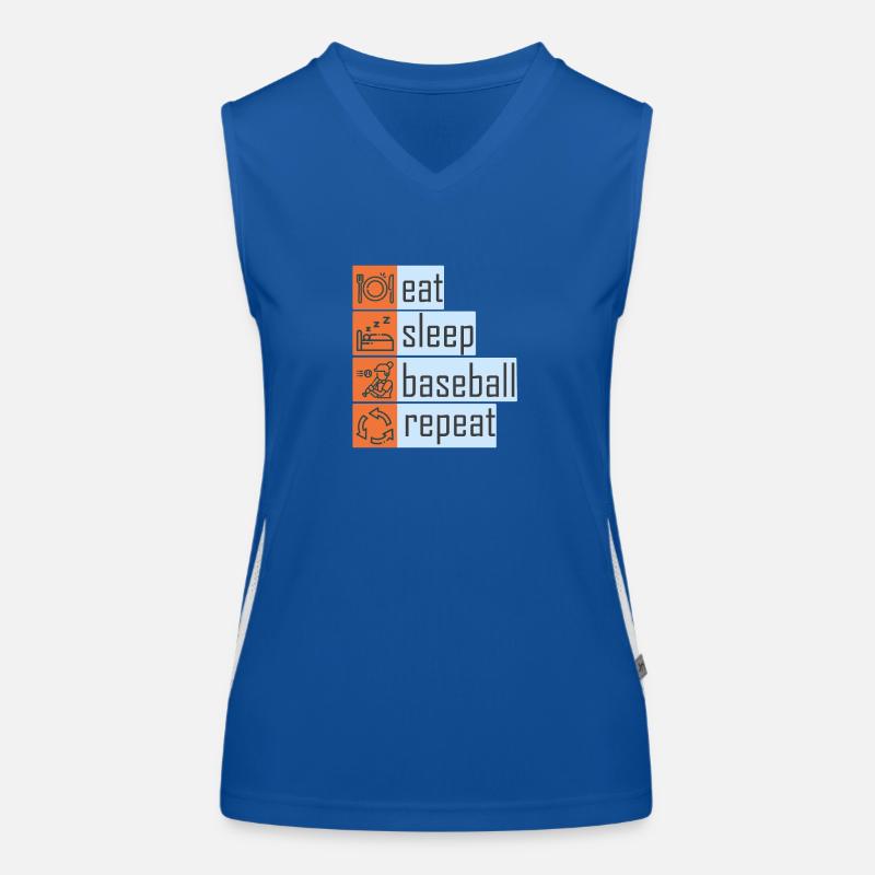 Manger dormir Baseball Répéter Débardeur respirant contrasté Femme