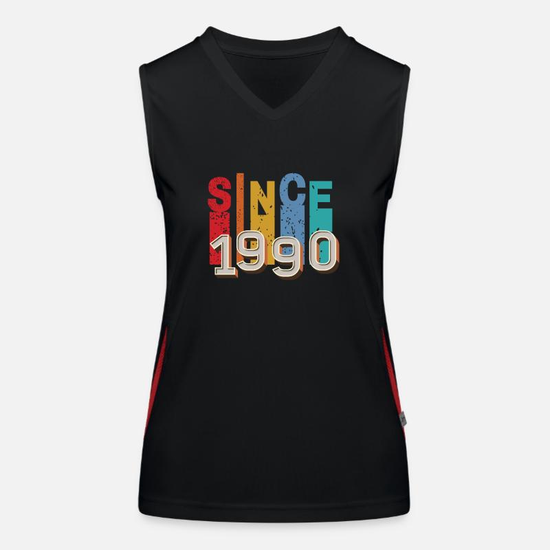 Seit 1990 retro Funktionelles Kontrast-Tank Top für Frauen