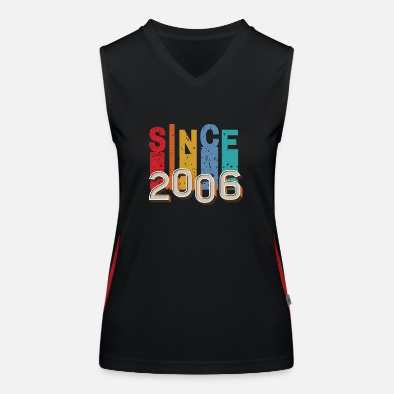 Seit 2006 retro Funktionelles Kontrast-Tank Top für Frauen
