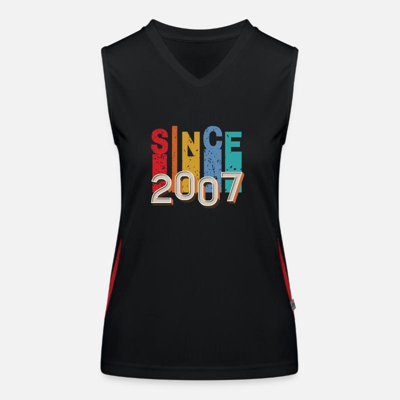 Seit 2007 retro Funktionelles Kontrast-Tank Top für Frauen