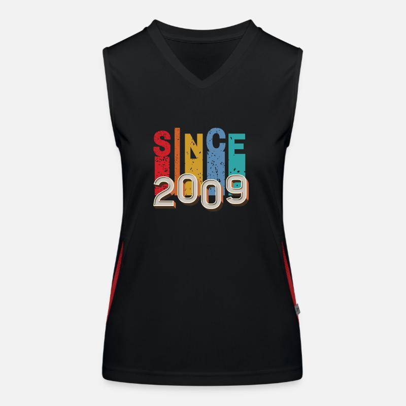 Seit 2009 retro Funktionelles Kontrast-Tank Top für Frauen