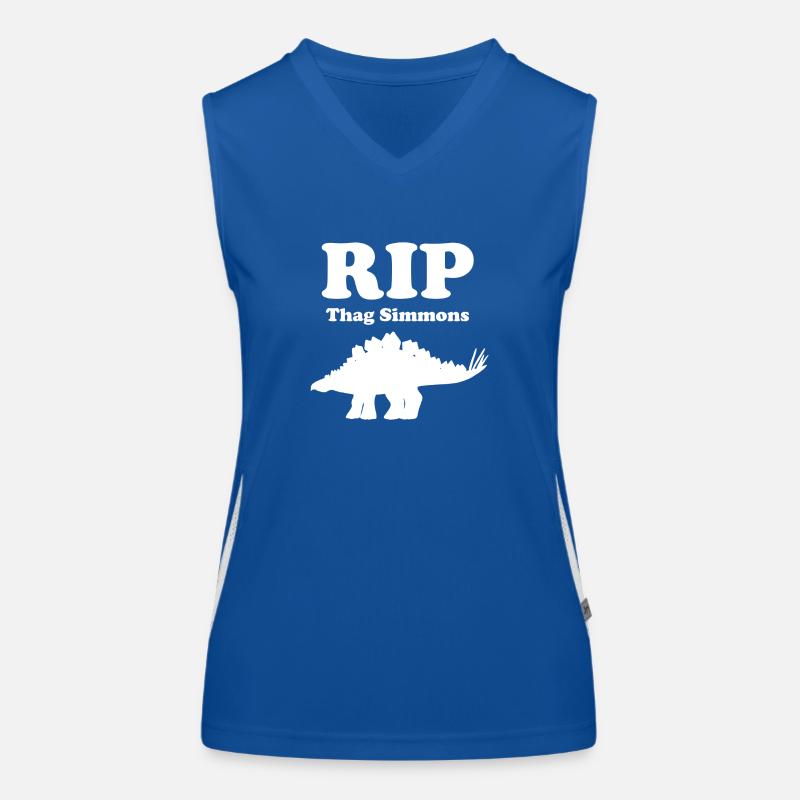 RIP Thag Simmons: A Stegosaurus-sized Loss Women's Functional Contrast Tank Top