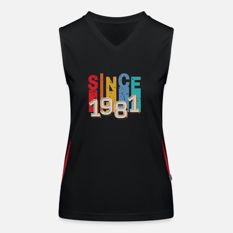 Seit 1981 retro Funktionelles Kontrast-Tank Top für Frauen