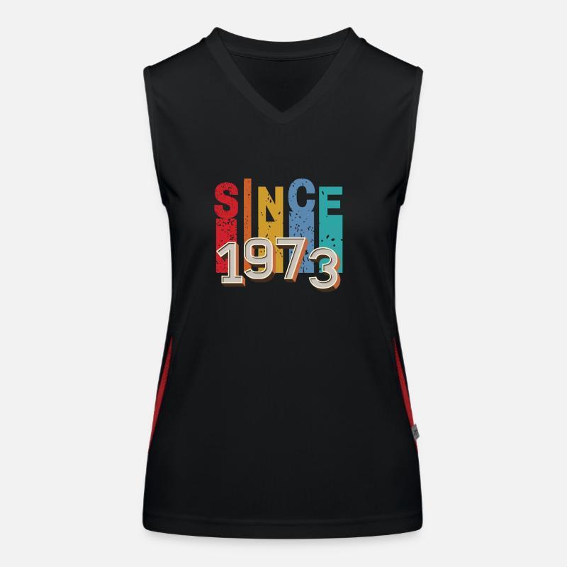 Seit 1973 retro Funktionelles Kontrast-Tank Top für Frauen