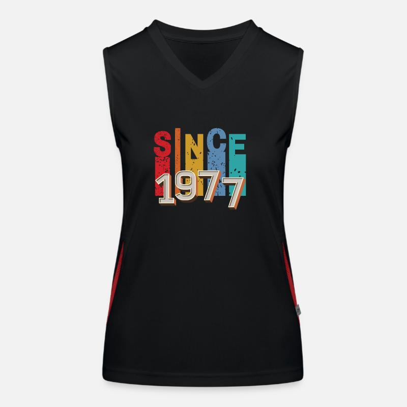 Seit 1977 retro Funktionelles Kontrast-Tank Top für Frauen