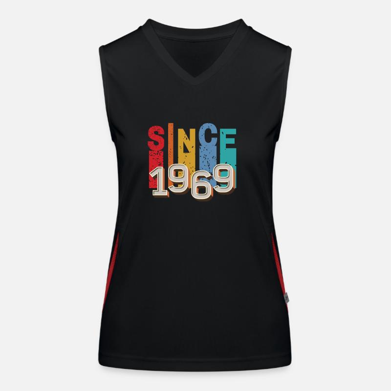 Seit 1969 retro Funktionelles Kontrast-Tank Top für Frauen