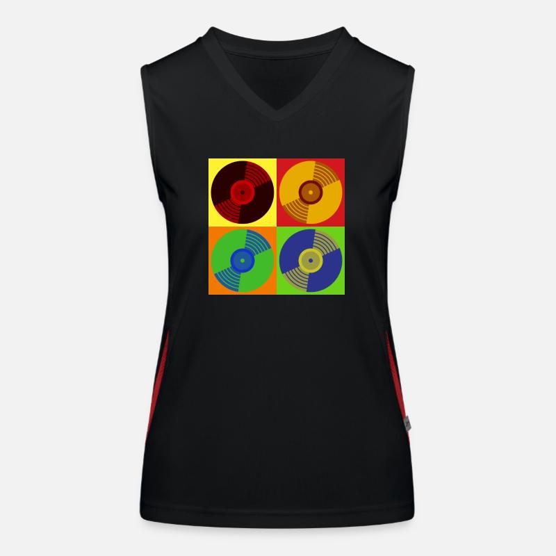 Vinyle Rétro Débardeur respirant contrasté Femme