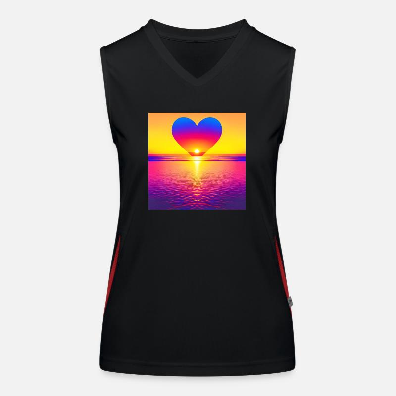 Tu es mon amour Débardeur respirant contrasté Femme
