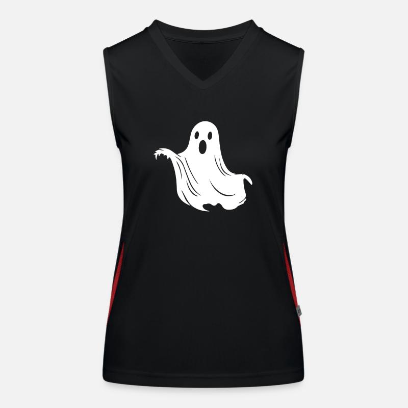 Ghost Ghosts Witching Hour Halloween Women's Functional Contrast Tank Top