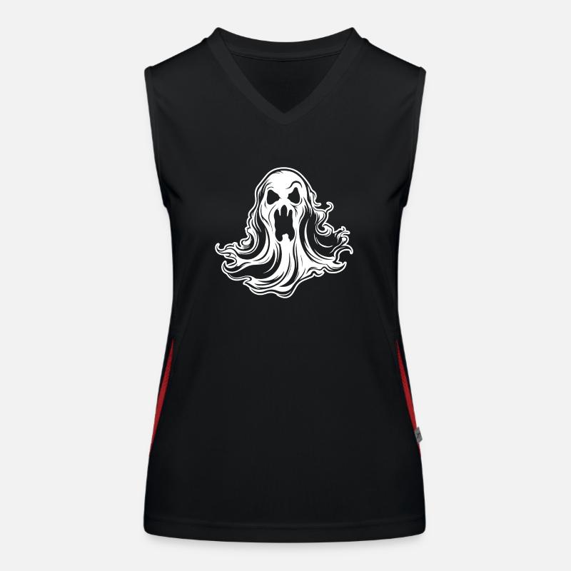 Ghost Ghosts Witching Hour Halloween Women's Functional Contrast Tank Top