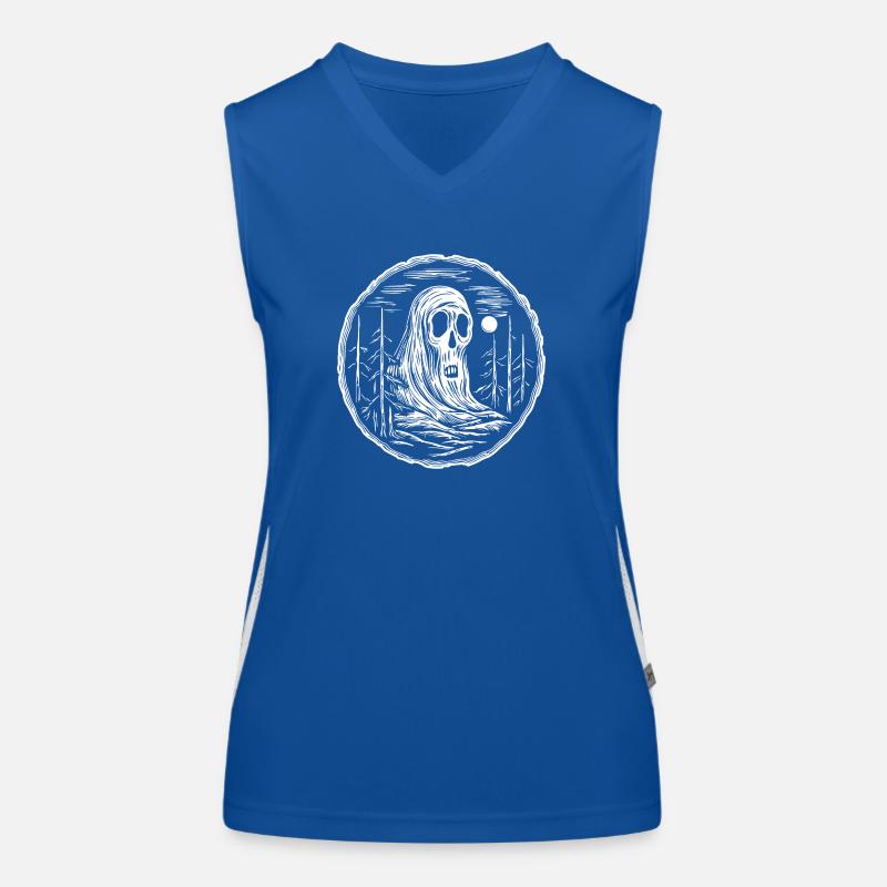 Ghost Ghosts Witching Hour Halloween Women's Functional Contrast Tank Top