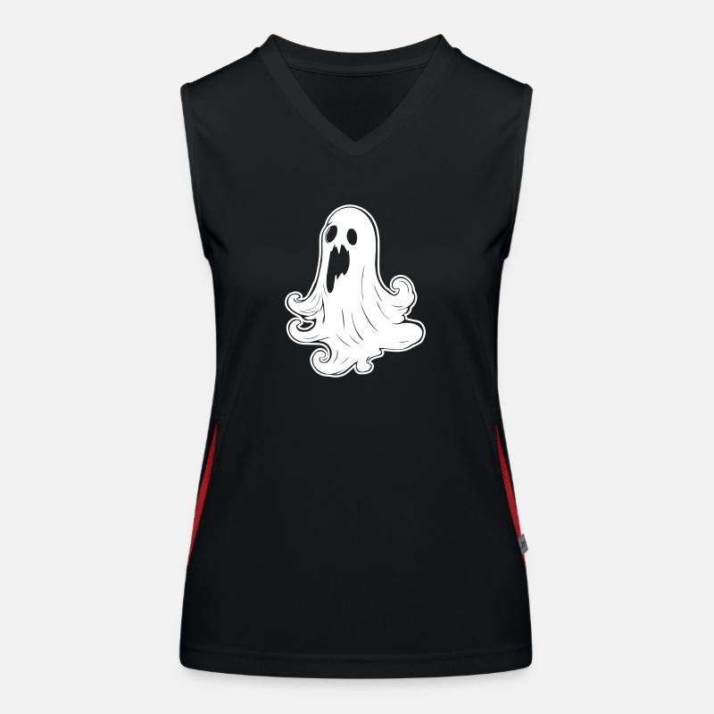 Ghost Ghosts Witching Hour Halloween Women's Functional Contrast Tank Top