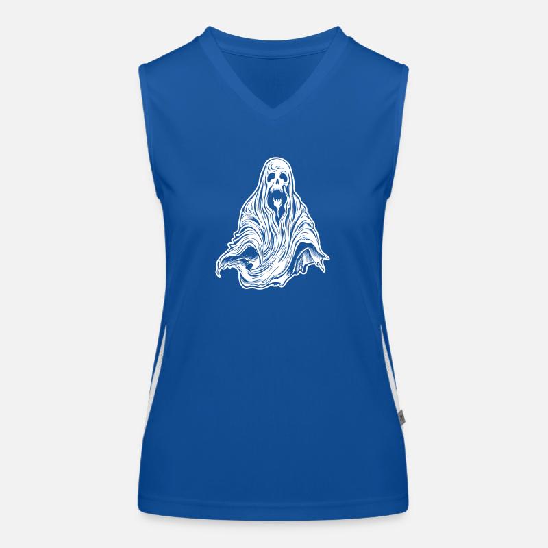 Ghost Ghosts Witching Hour Halloween Women's Functional Contrast Tank Top
