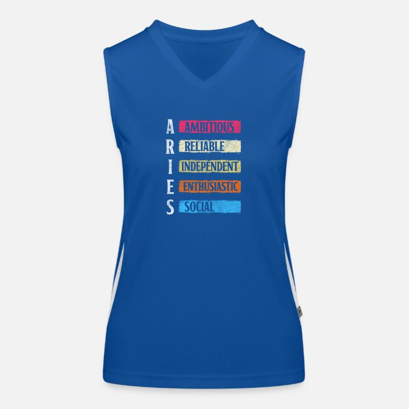 Widder Sterne Tierkreiszeichen Minerva Funktionelles Kontrast-Tank Top für Frauen