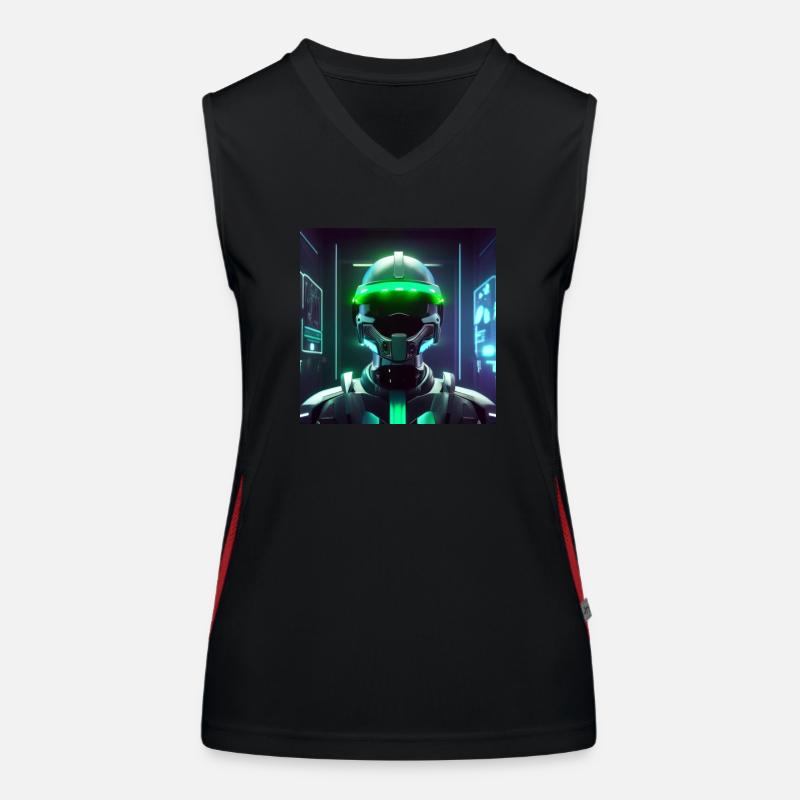 Cyberpunk Space Soldier Débardeur respirant contrasté Femme
