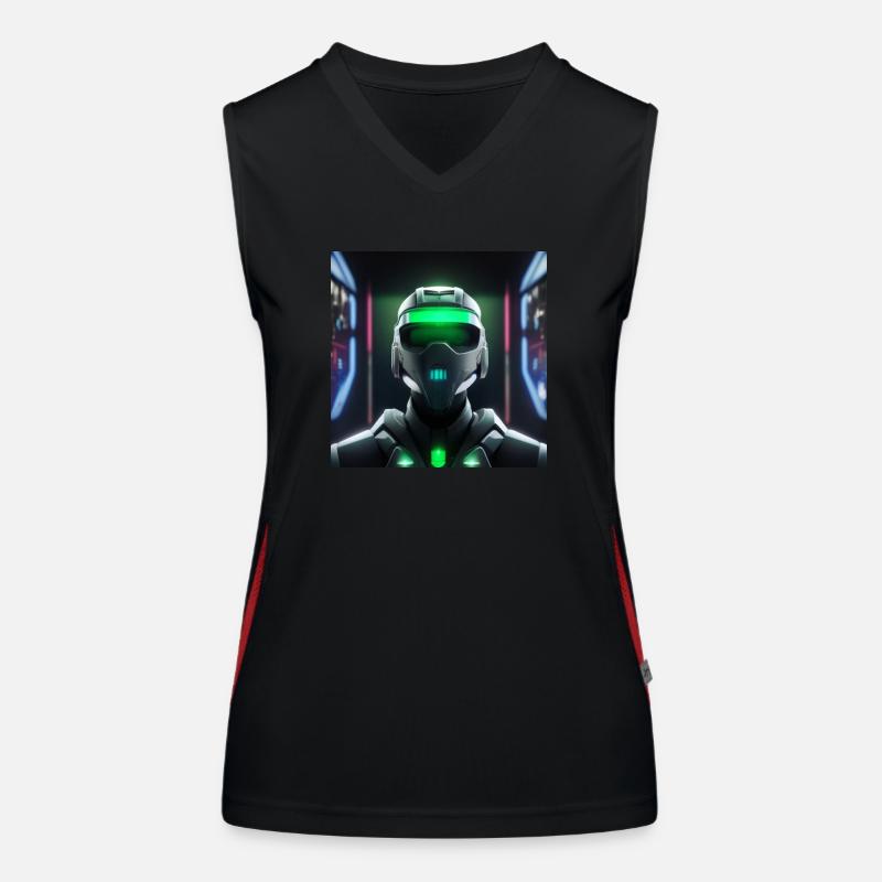 Cyberpunk Space Soldier Women's Functional Contrast Tank Top
