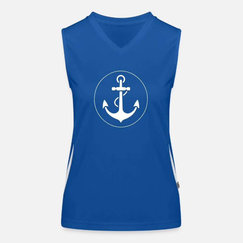 Anker Boot Schiff Nautik Funktionelles Kontrast-Tank Top für Frauen