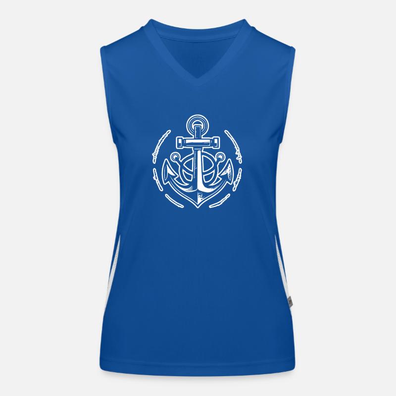 Anker Boot Schiff Nautik Funktionelles Kontrast-Tank Top für Frauen
