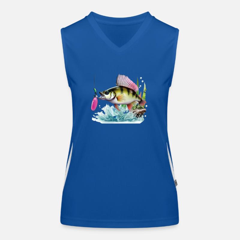 Barschfischen Funktionelles Kontrast-Tank Top für Frauen