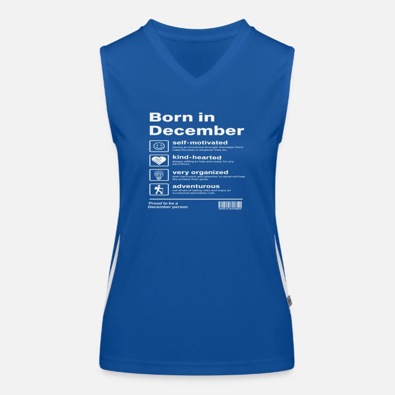 Born in December Funktionelles Kontrast-Tank Top für Frauen