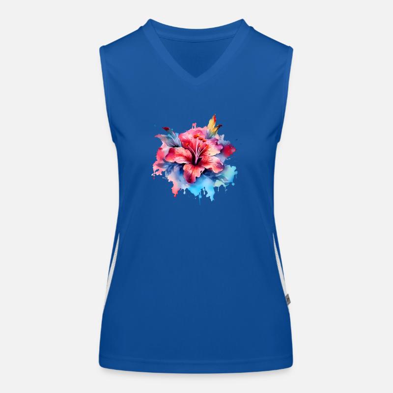 Floral Elegance Women's Functional Contrast Tank Top
