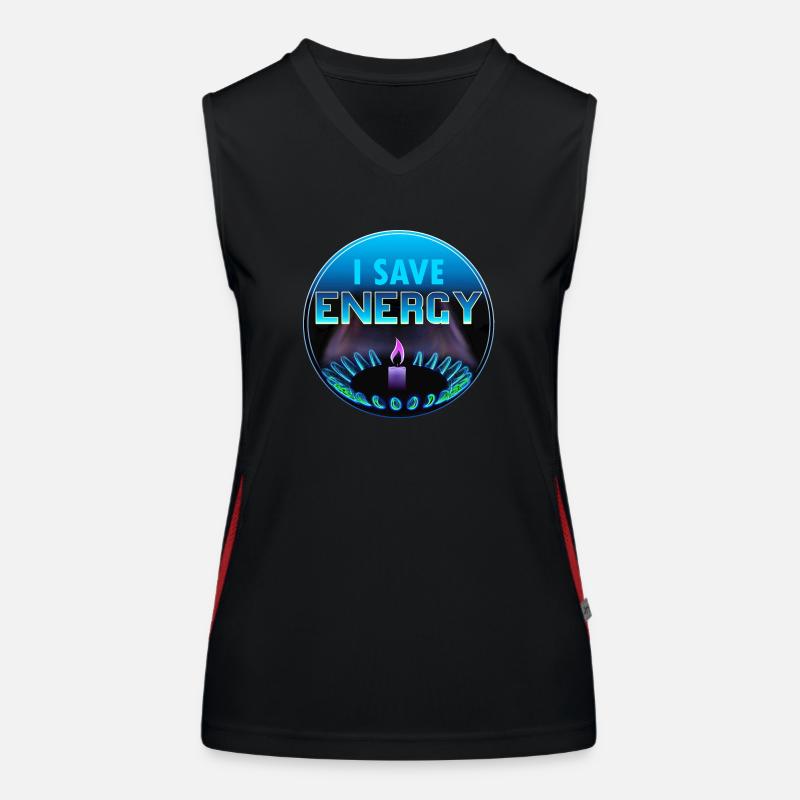 I save energy Women's Functional Contrast Tank Top