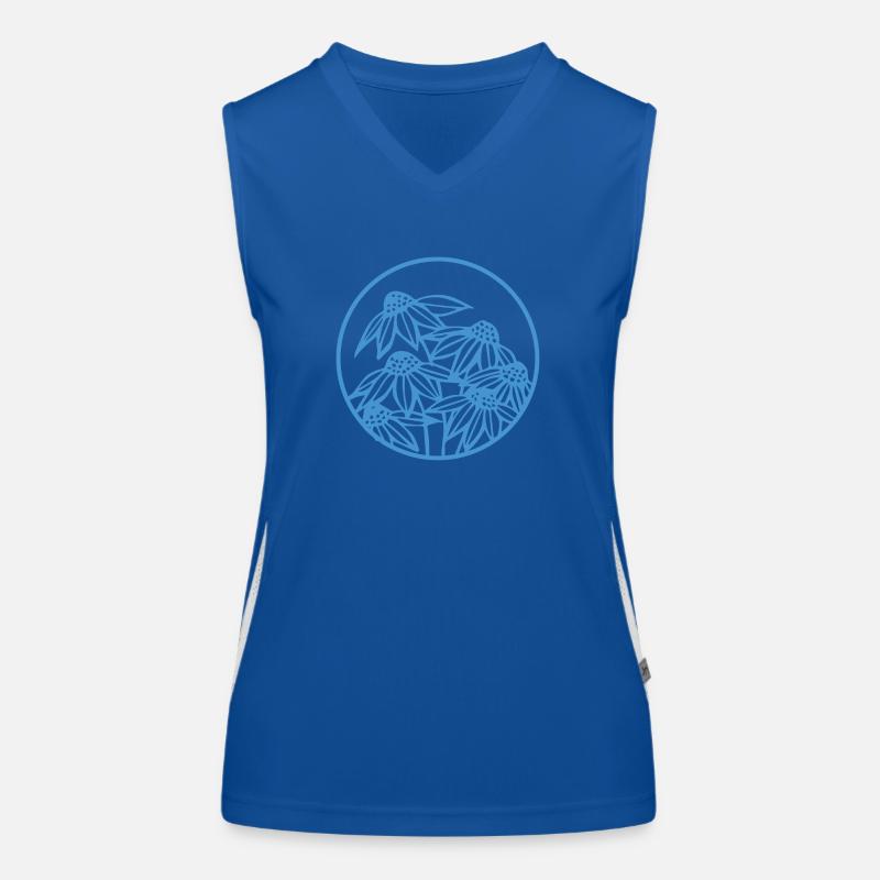 SA015 Blumenabzeichen 2 Funktionelles Kontrast-Tank Top für Frauen