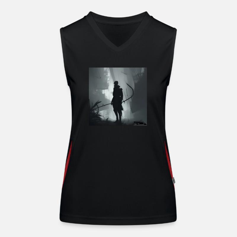 Schattenseite der modernen Welt 1 Funktionelles Kontrast-Tank Top für Frauen