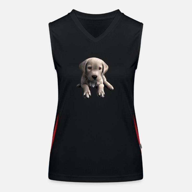 Labrador, propriétaire du chiot Labrador Retriever Débardeur respirant contrasté Femme