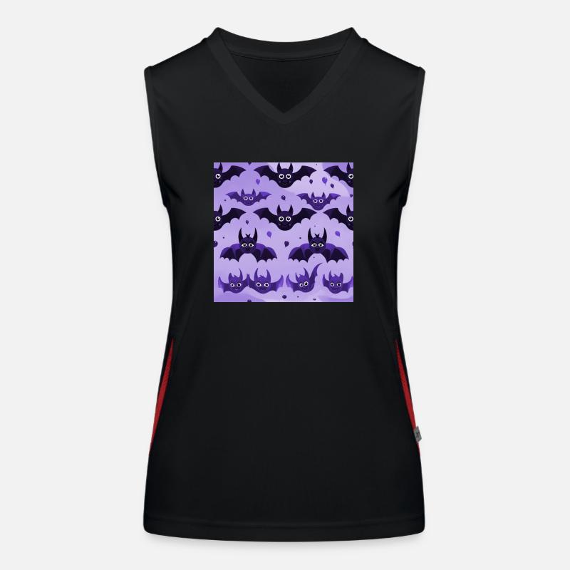 Comic Fledermäuse Funktionelles Kontrast-Tank Top für Frauen