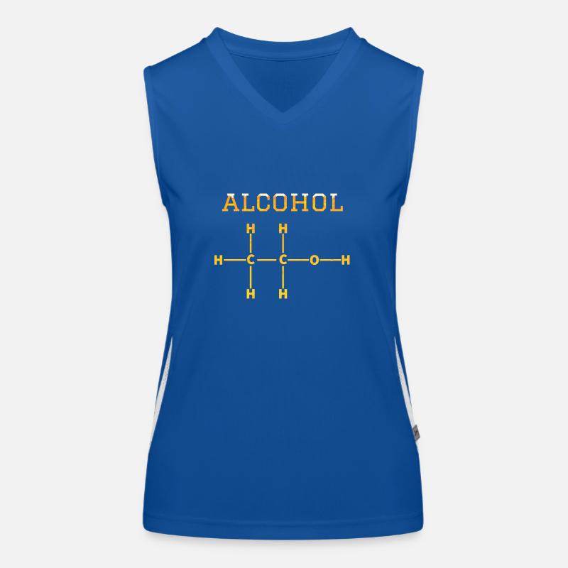 Alcohol Molecule Women's Functional Contrast Tank Top