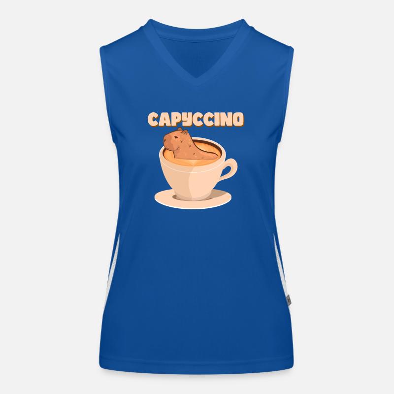 Capyccino Capybara Rodent Mammal Funktionelles Kontrast-Tank Top für Frauen
