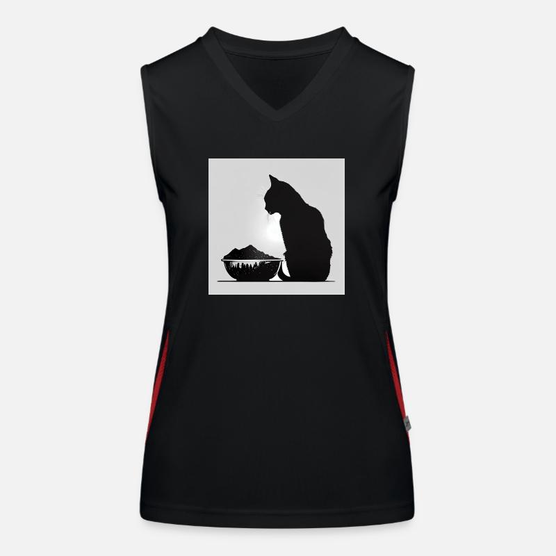 Silent Shadows : Le mystère du chat noir Débardeur respirant contrasté Femme
