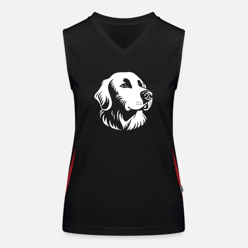 Golden Retriever Funktionelles Kontrast-Tank Top für Frauen