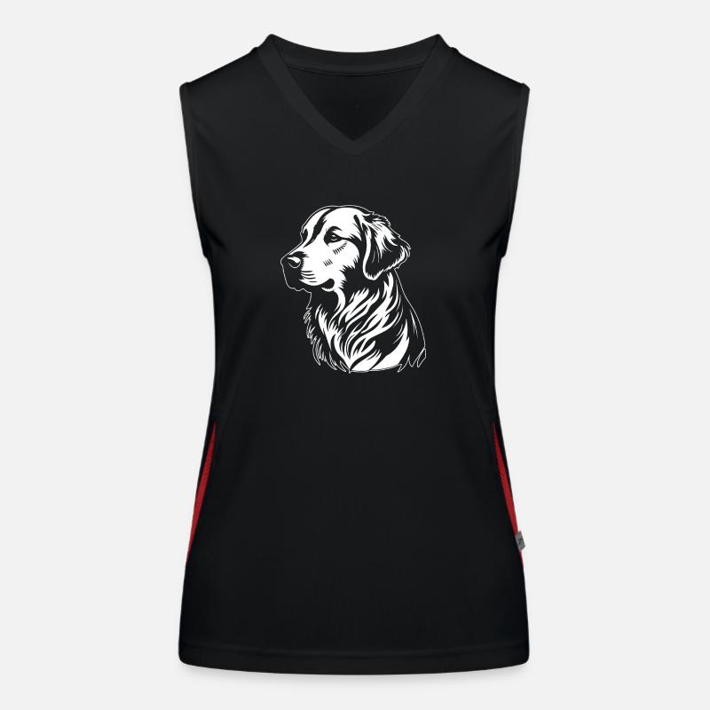 Golden Retriever Funktionelles Kontrast-Tank Top für Frauen