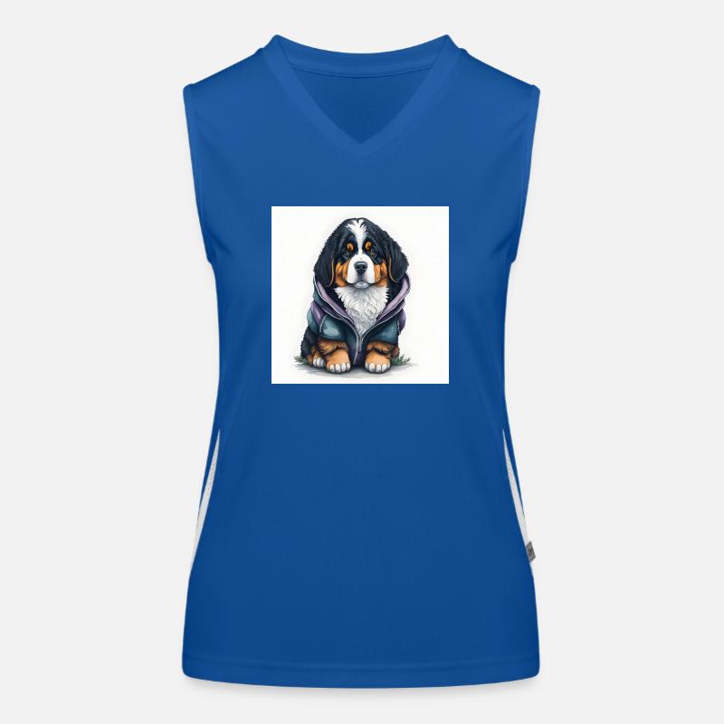 Berner Sennenhund Funktionelles Kontrast-Tank Top für Frauen