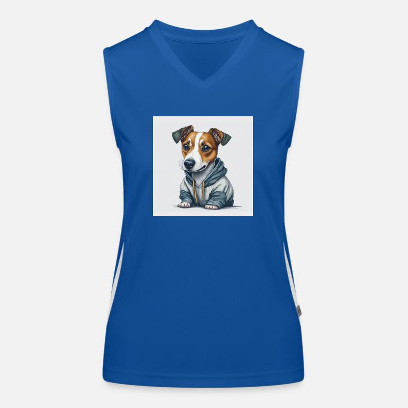 Jack Russel Terrier Funktionelles Kontrast-Tank Top für Frauen