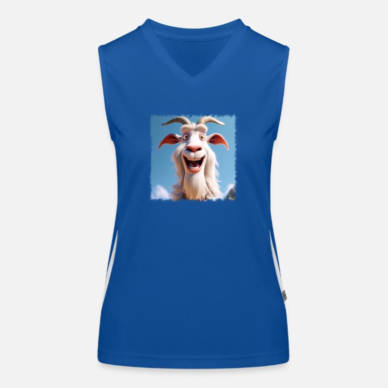 Coole Ziege Funktionelles Kontrast-Tank Top für Frauen