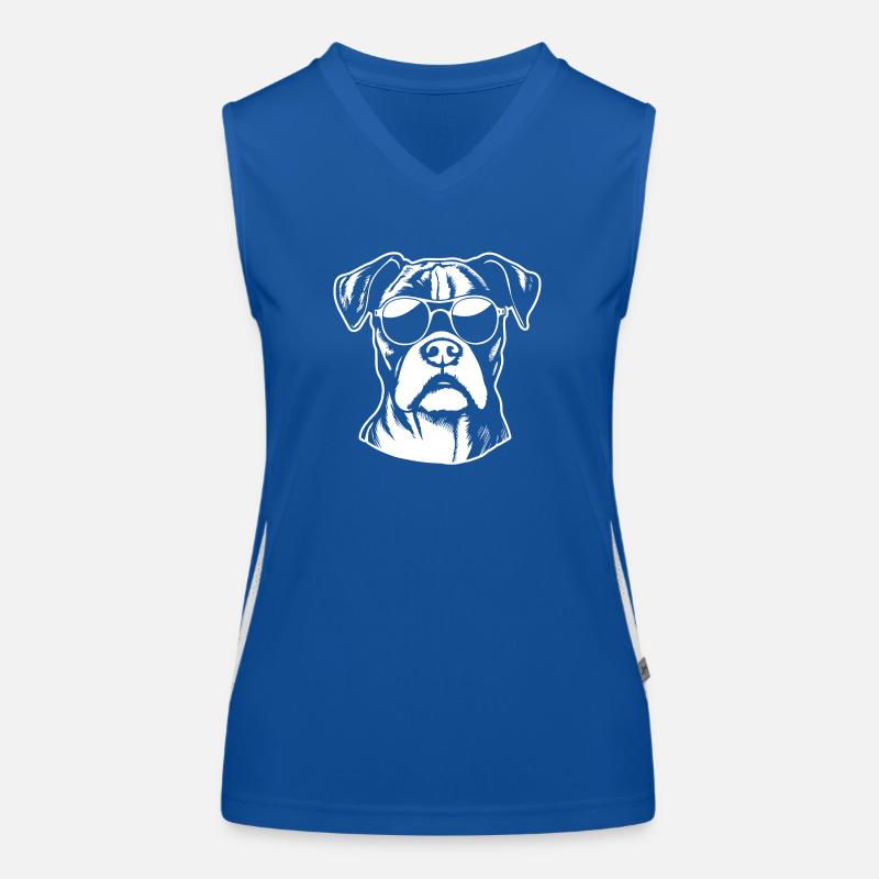 Races de chiens boxers Débardeur respirant contrasté Femme