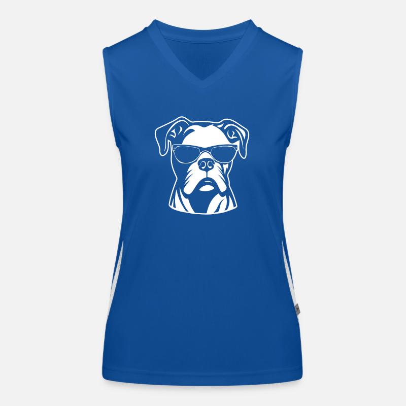 Boxer Hund Hunderasse Funktionelles Kontrast-Tank Top für Frauen
