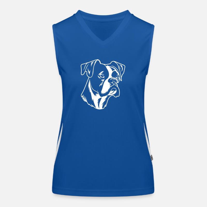 Boxer Hund Hunderasse Funktionelles Kontrast-Tank Top für Frauen
