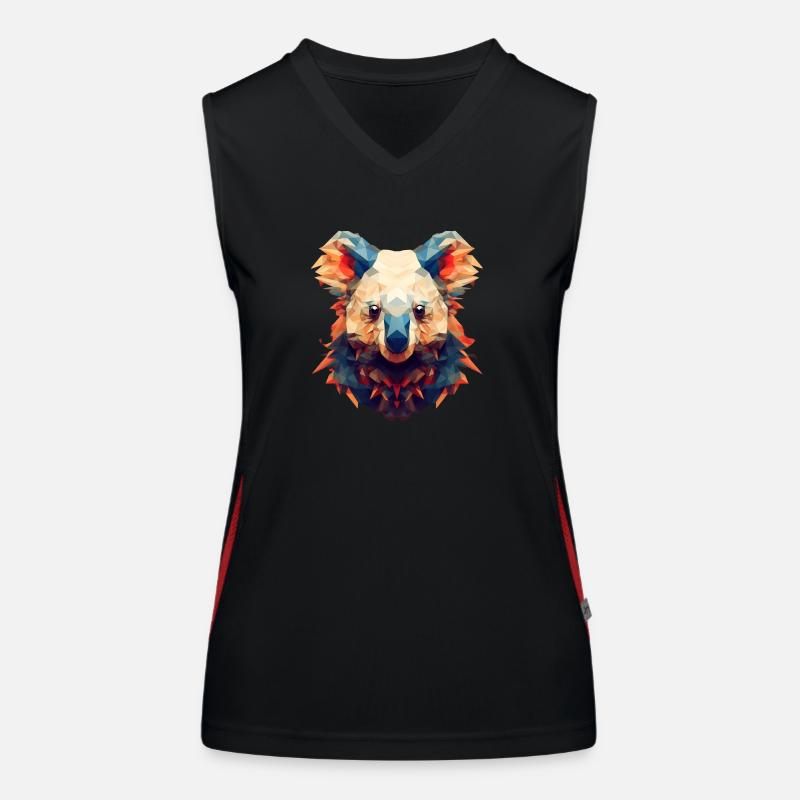 Koala Bear Funktionelles Kontrast-Tank Top für Frauen