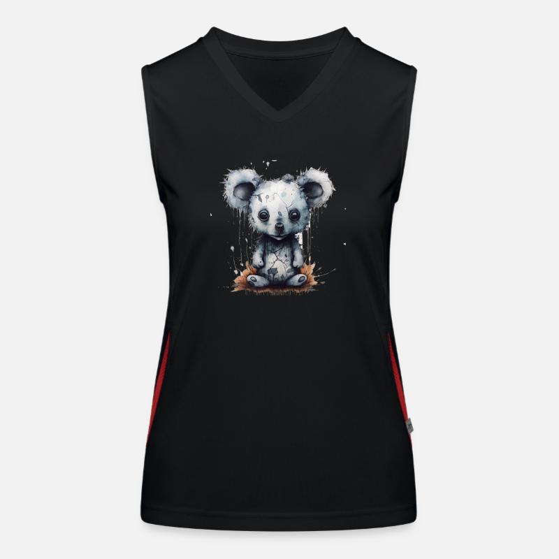 Koala mignon et triste Débardeur respirant contrasté Femme