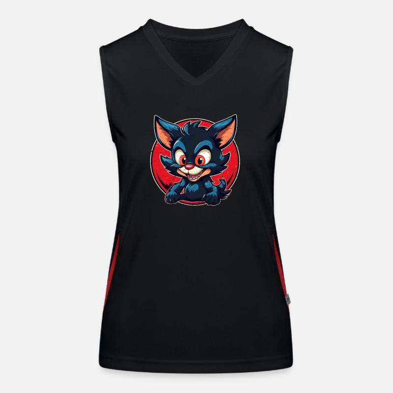 Super cute tasmanian Devil retro style Women's Functional Contrast Tank Top