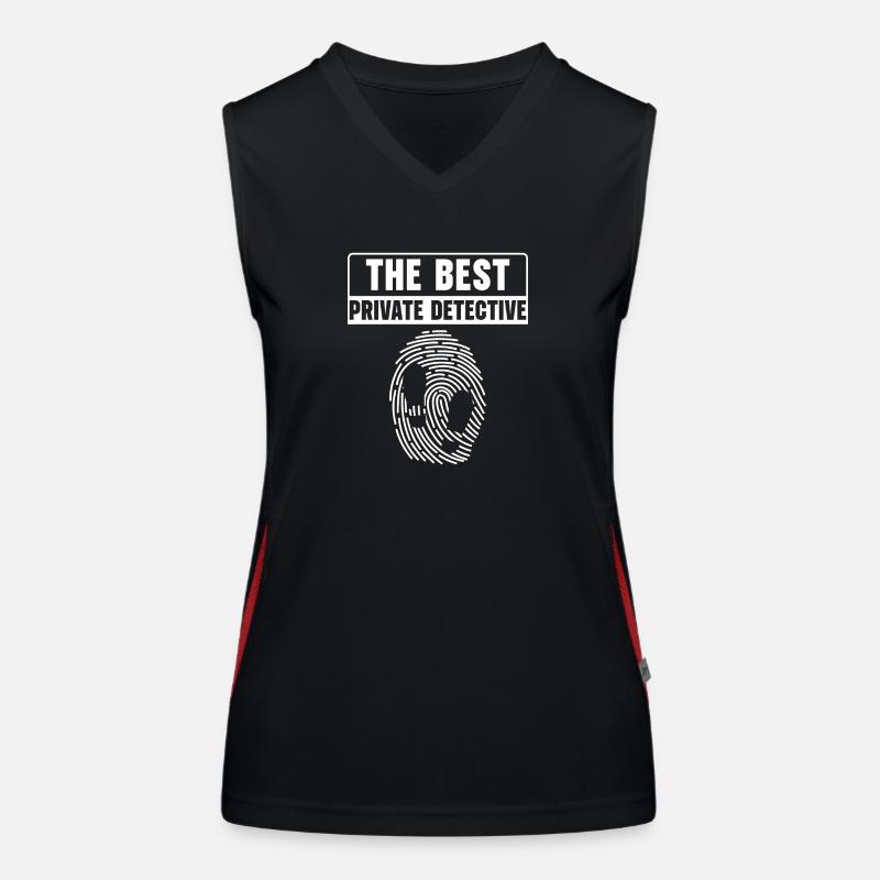 Private Detective Note Inspector Snooper Women's Functional Contrast Tank Top