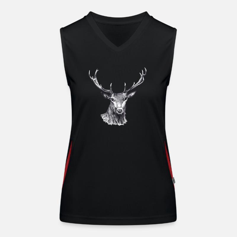 Hirsch Funktionelles Kontrast-Tank Top für Frauen