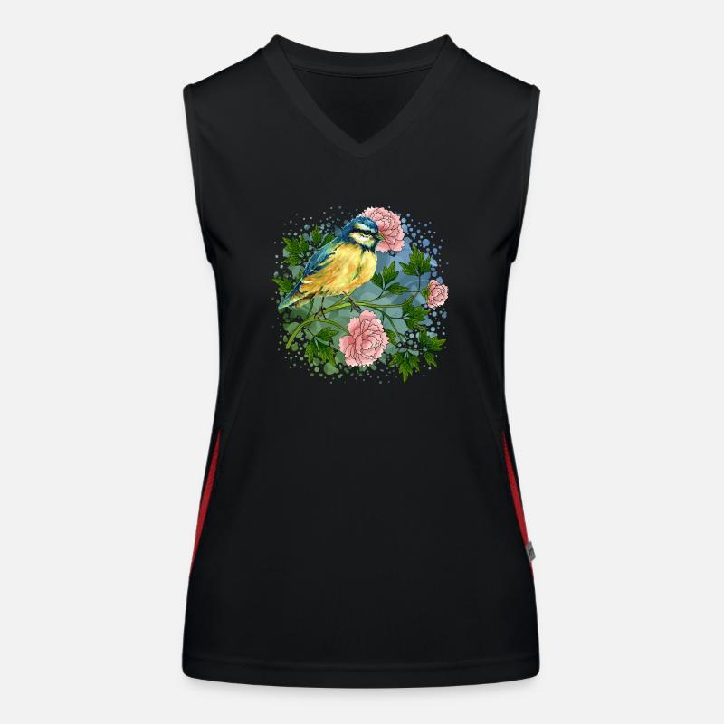 Bunter Vogel Funktionelles Kontrast-Tank Top für Frauen