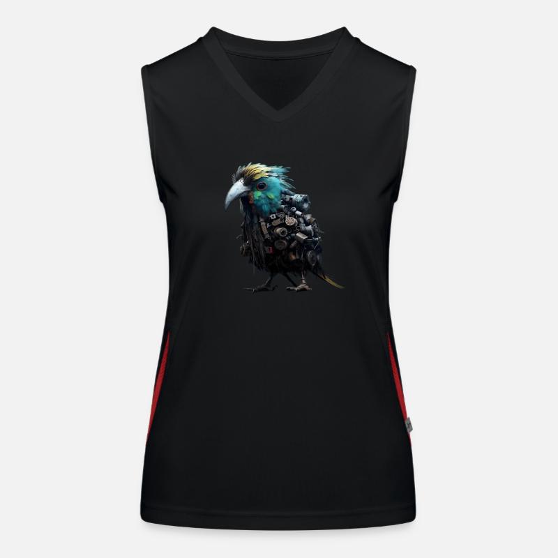 Oiseau Steampunk Débardeur respirant contrasté Femme